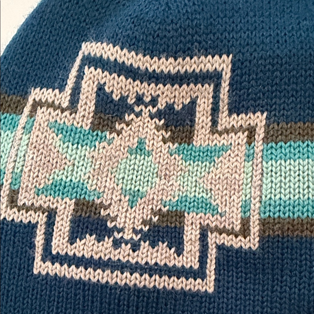 Pendleton Adult Knit Beanie Unisex One Size in Harding Aegean Wool Blend EUC - Picture 4 of 7